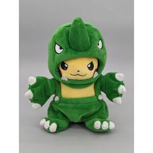 Pokémon Center 2018 Poke Maniac Pikachu Green Monster Costume Plush 9" Stuffed